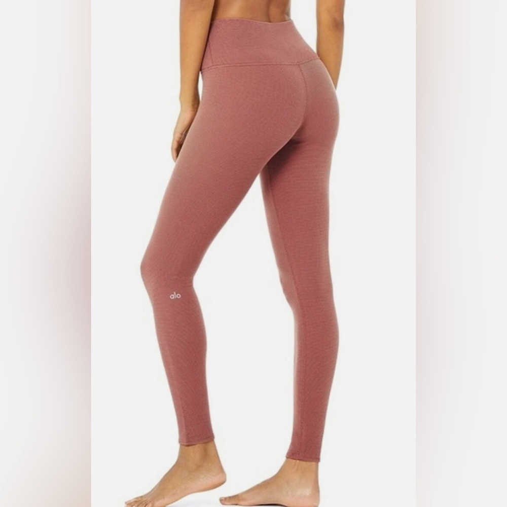 ALO Yoga Pink Seamless High-Waist Leggings